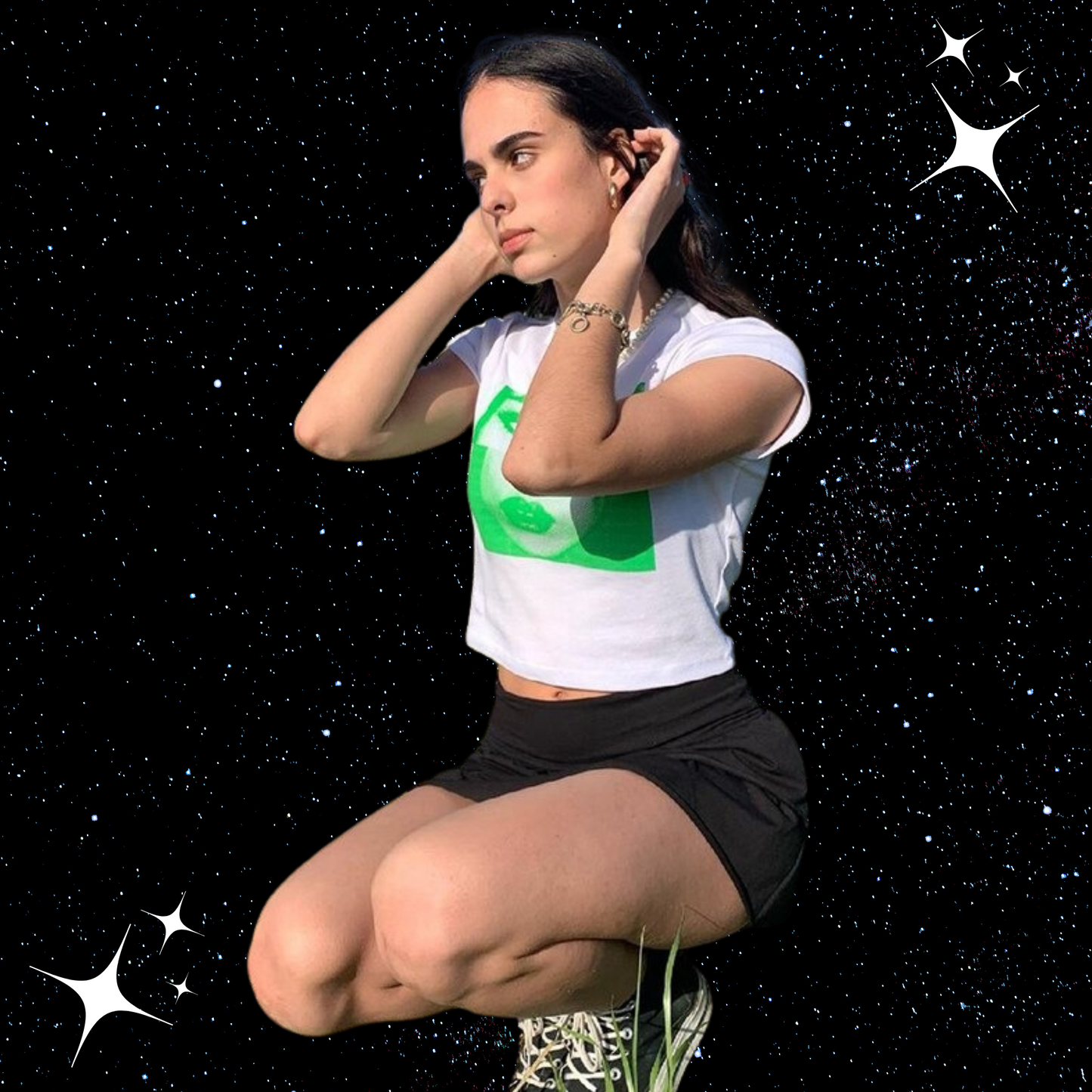 y2k Face Print Crop Tee Shirts & Tops PinkLimes Trending Streetwear
