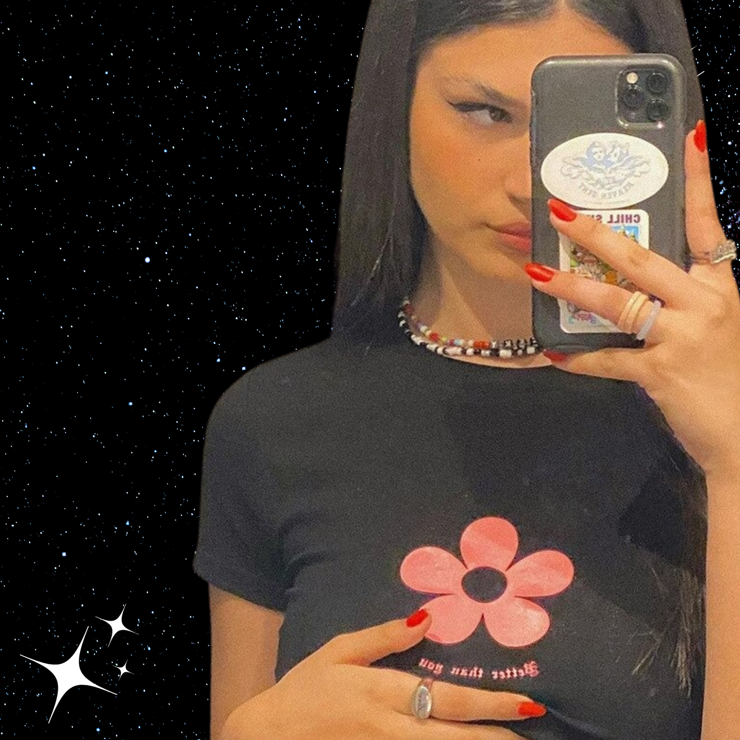 Better Than You Black Crop Tee Shirts & Tops PinkLimes Trending Streetwear