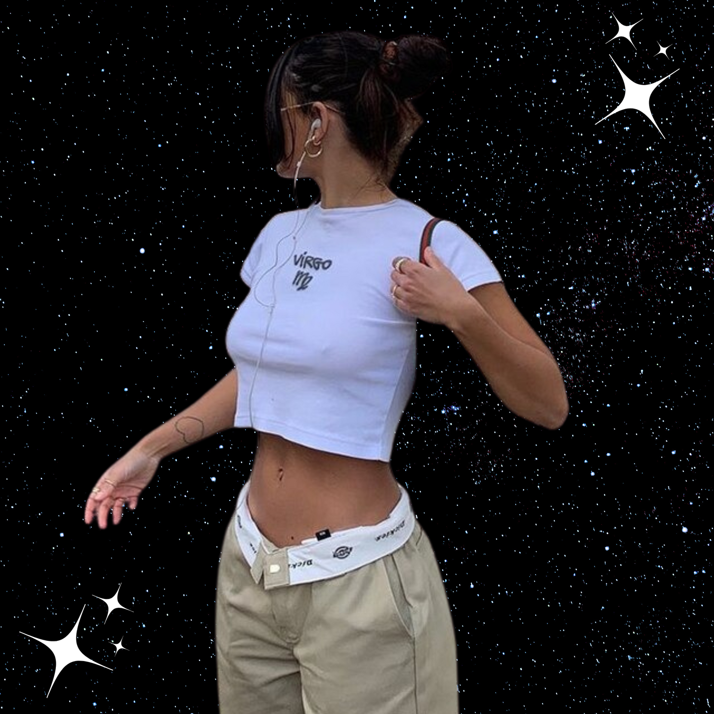 Virgo Crop Tee Shirts & Tops PinkLimes Trending Streetwear