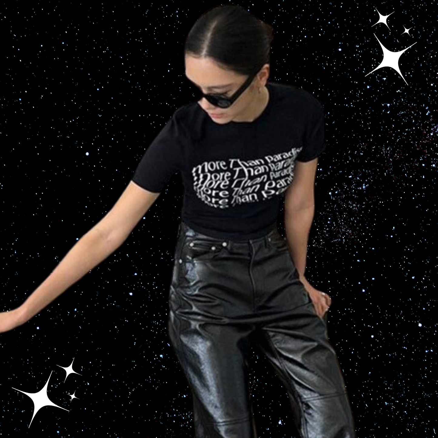 More Than Paradise Crop Tee Black Shirts & Tops PinkLimes Trending Streetwear