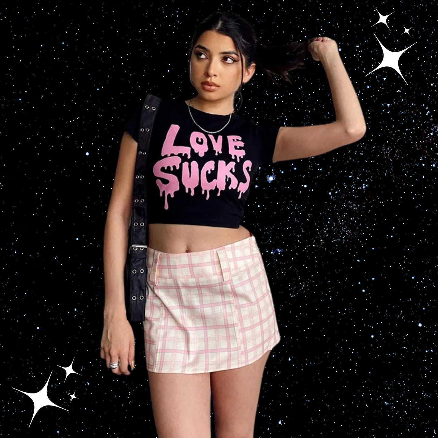 Love Sucks Crop Tee Shirts & Tops PinkLimes Trending Streetwear