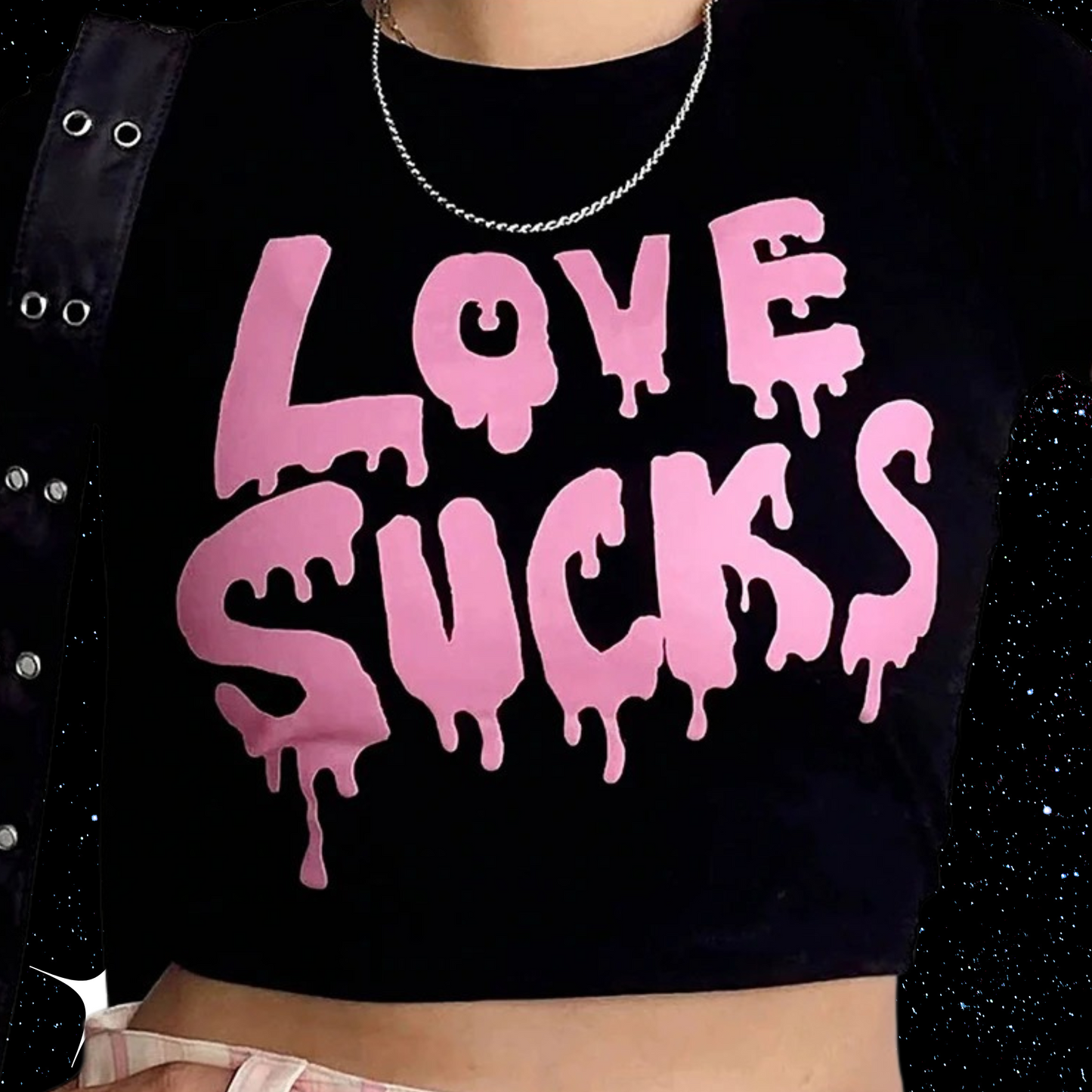 Love Sucks Crop Tee Shirts & Tops PinkLimes Trending Streetwear