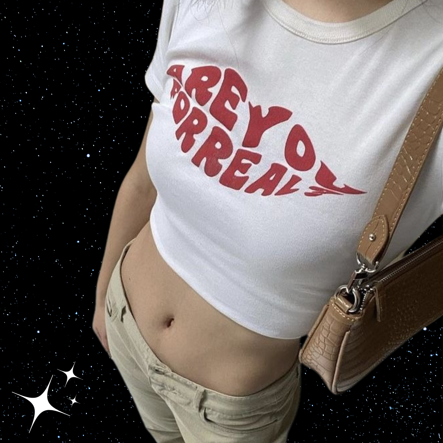 Are You For Real Crop Tee Shirts & Tops PinkLimes Trending Streetwear