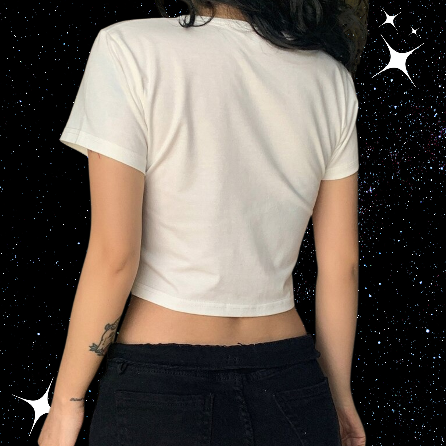 Butterfly Print Crop Tee Shirts & Tops PinkLimes Trending Streetwear