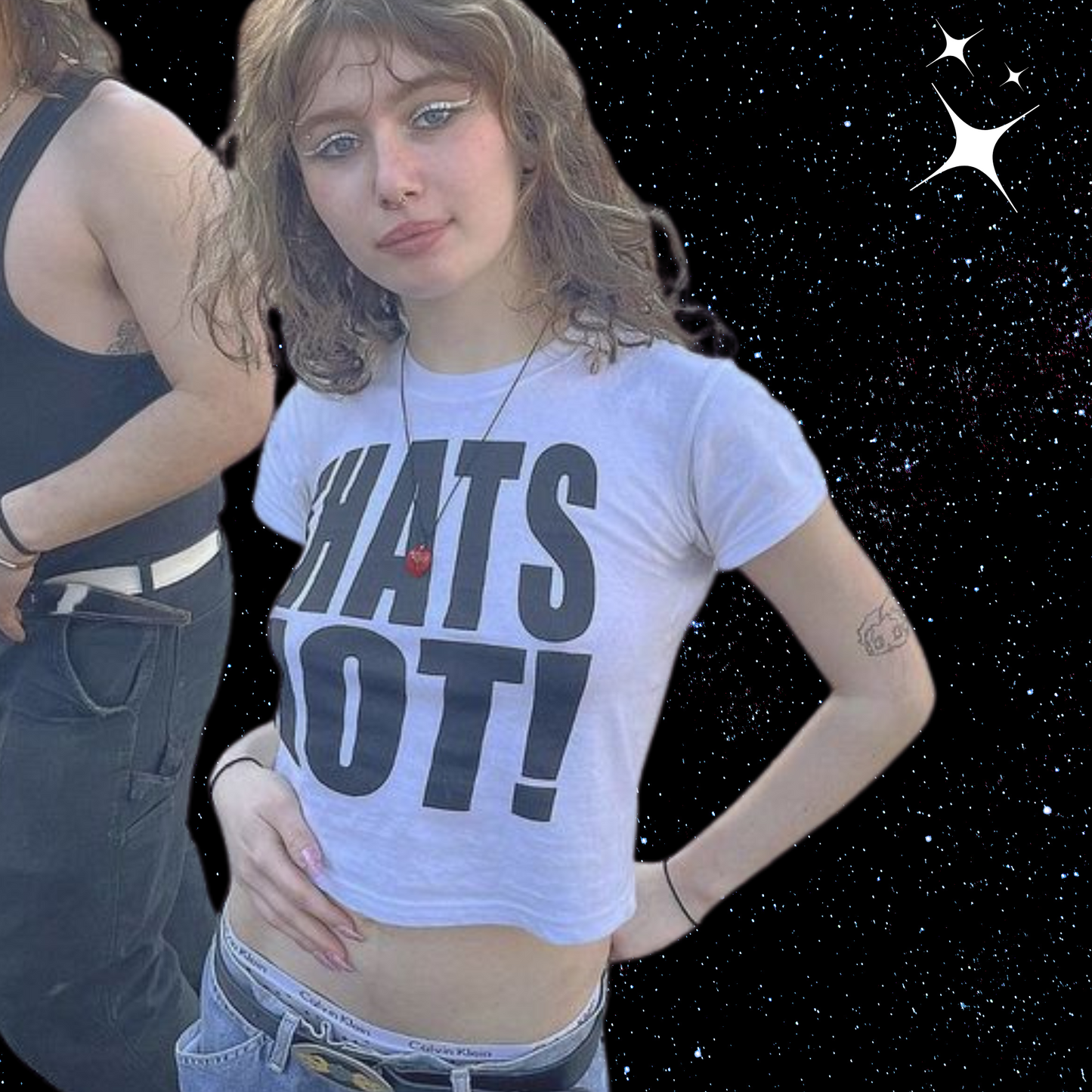 That's Hot White Crop Tee Shirts & Tops PinkLimes Trending Streetwear