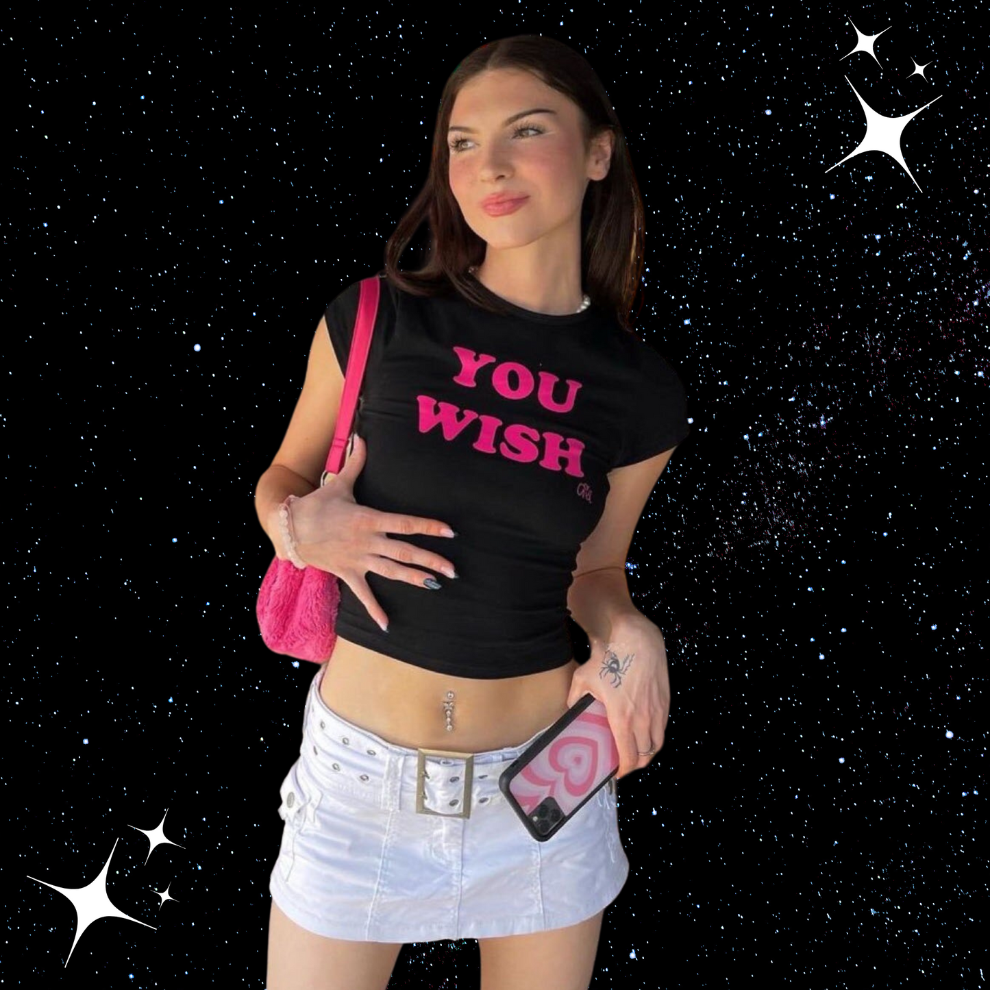 You Wish Crop Tee Shirts & Tops PinkLimes Trending Streetwear