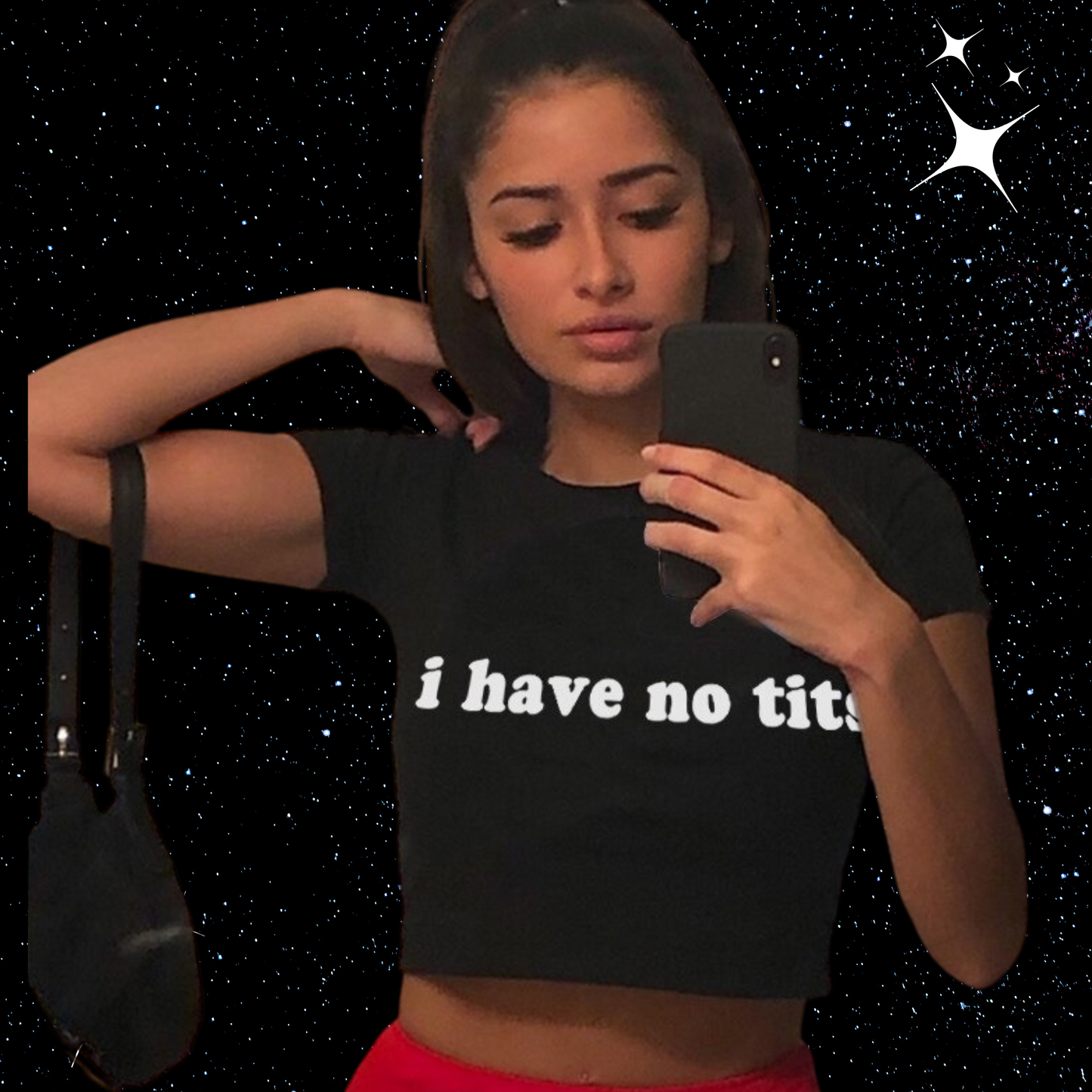 I Have No T*ts Crop Tee Shirts & Tops PinkLimes Trending Streetwear