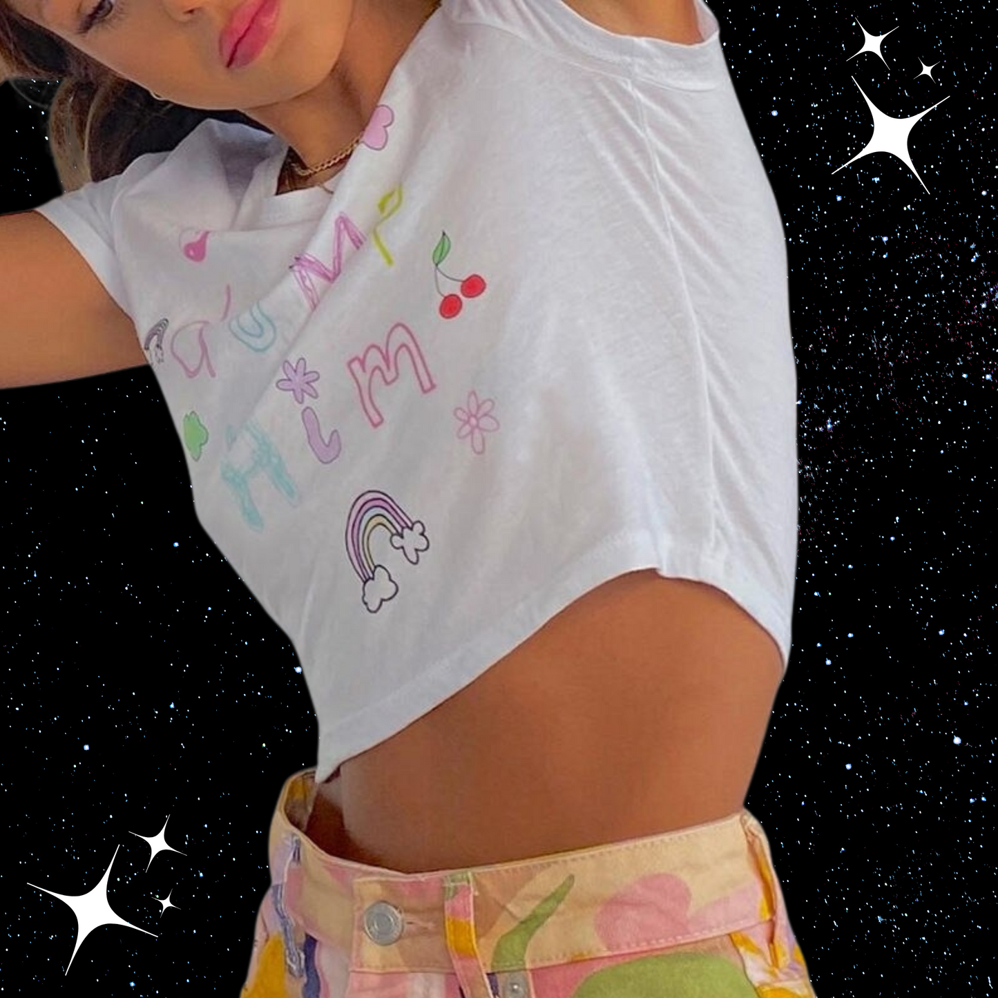 Dump Him Baby Crop Tee Shirts & Tops PinkLimes Trending Streetwear