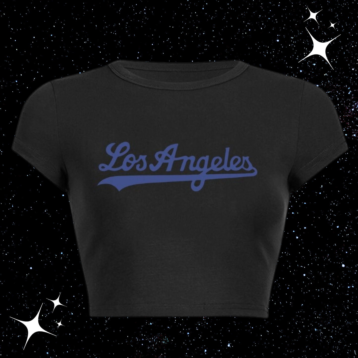 Los Angeles Crop Tee Black Shirts & Tops PinkLimes Trending Streetwear