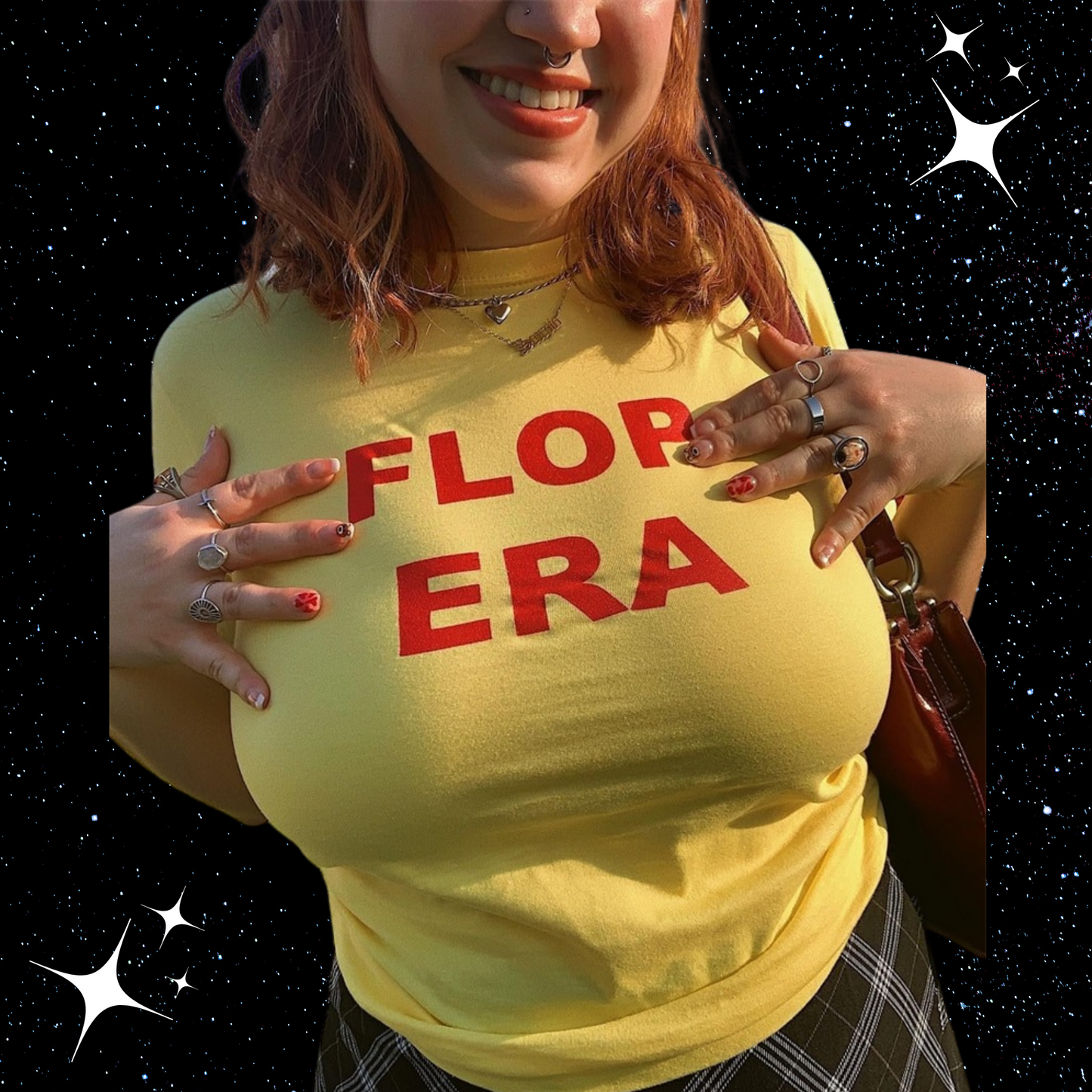 Yellow Flop Era Crop Tee Shirts & Tops PinkLimes Trending Streetwear