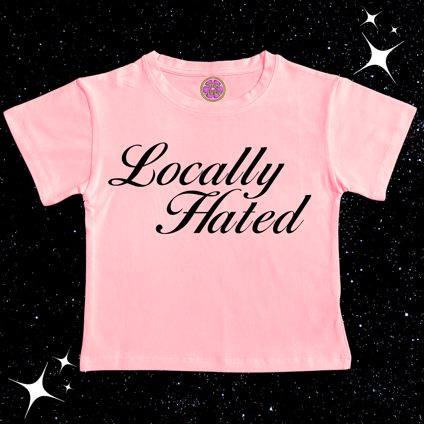Locally Hated Crop Tee Pink Shirts & Tops PinkLimes Trending Streetwear