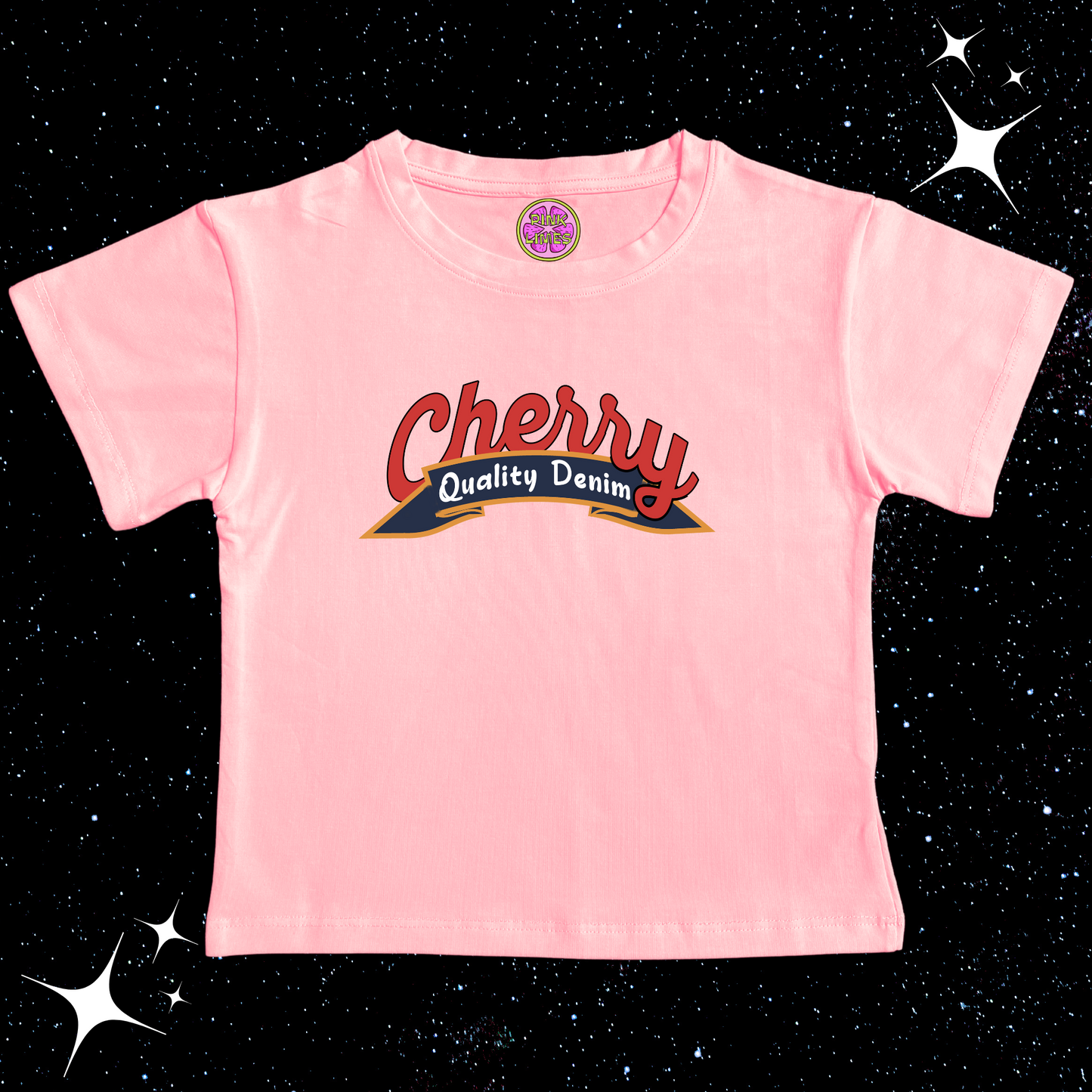 Cherry Crop Tee Pink Shirts & Tops PinkLimes Trending Streetwear