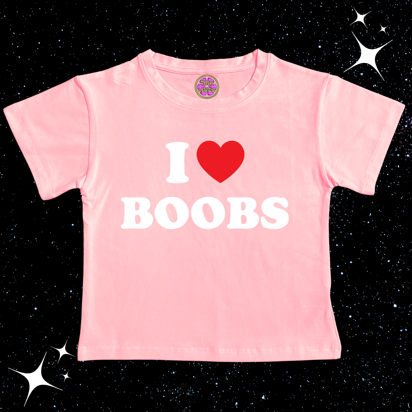 I Love B*obs Crop Tee Pink Shirts & Tops PinkLimes Trending Streetwear