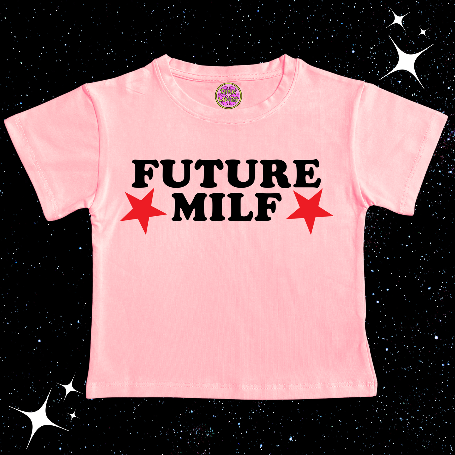 FUTURE MILF Crop Tee Pink Shirts & Tops PinkLimes Trending Streetwear