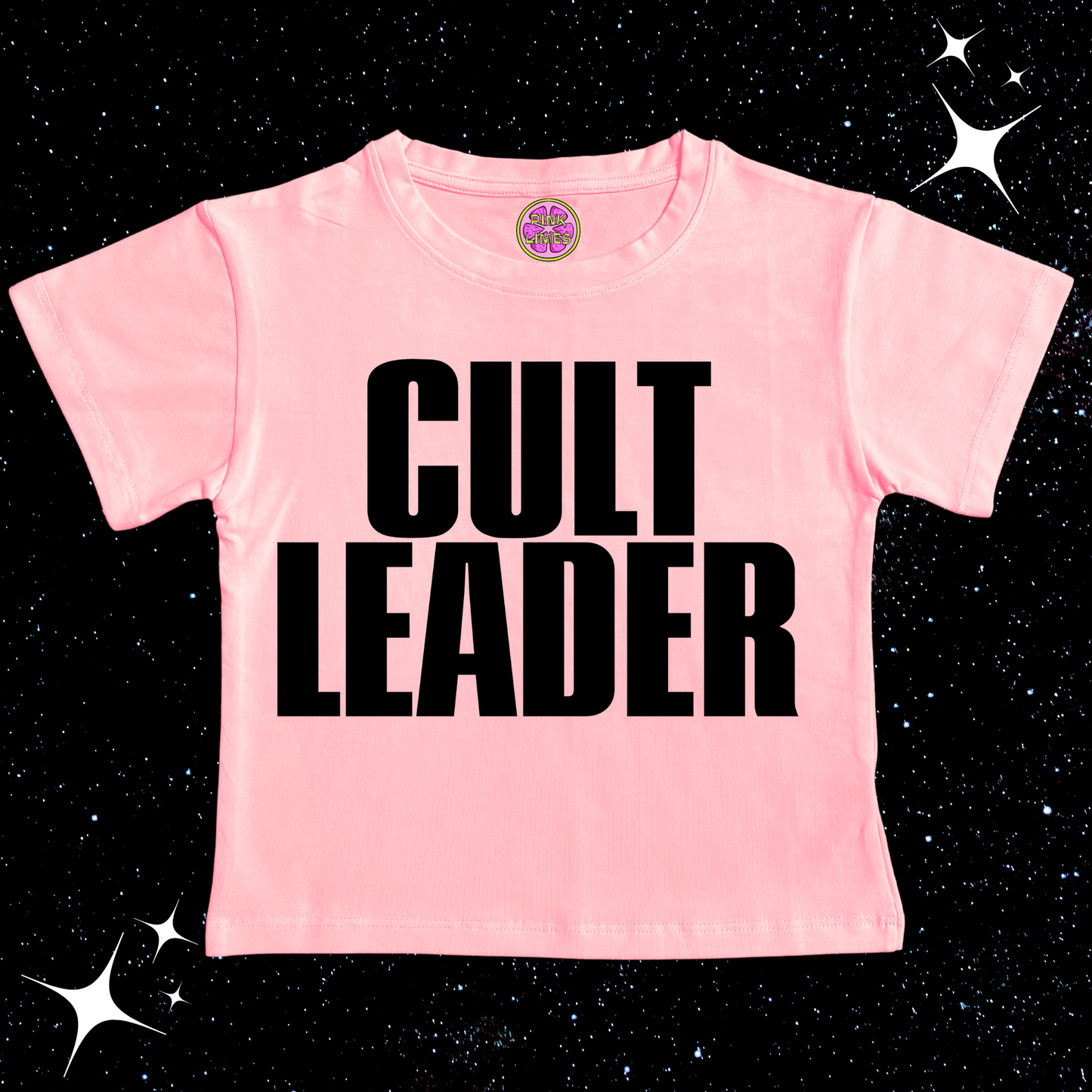 CULT LEADER Crop Tee Pink Shirts & Tops PinkLimes Trending Streetwear