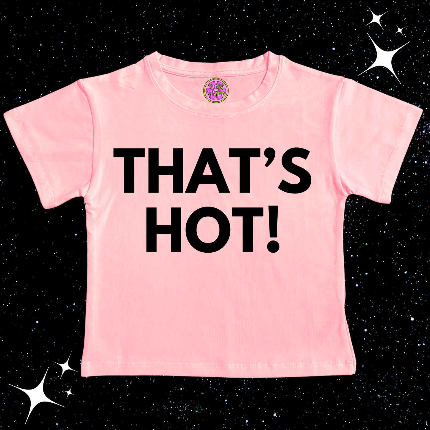 That's Hot Crop Tee Pink Shirts & Tops PinkLimes Trending Streetwear