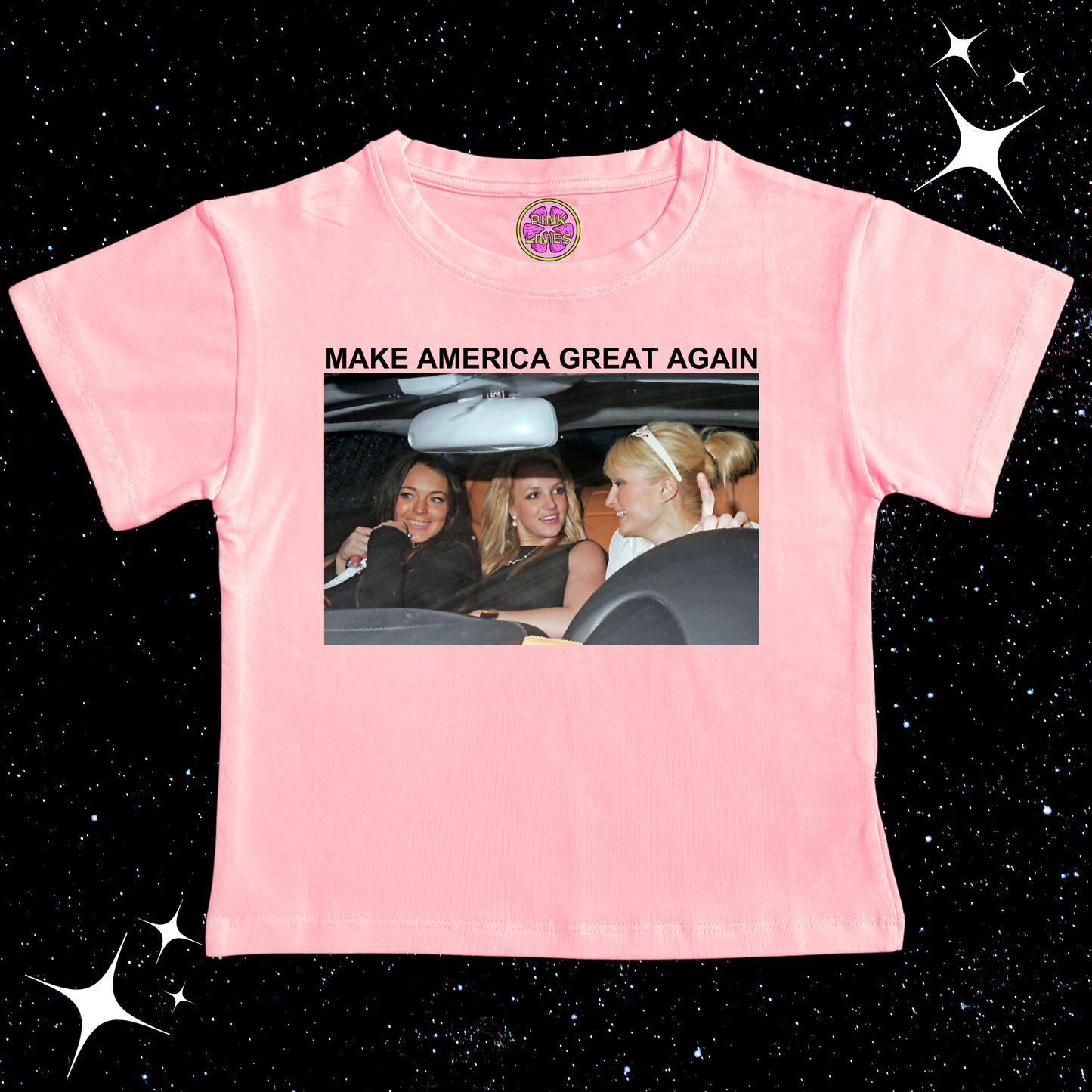 Make America Great Again Crop Tee Pink Shirts & Tops PinkLimes Trending Streetwear