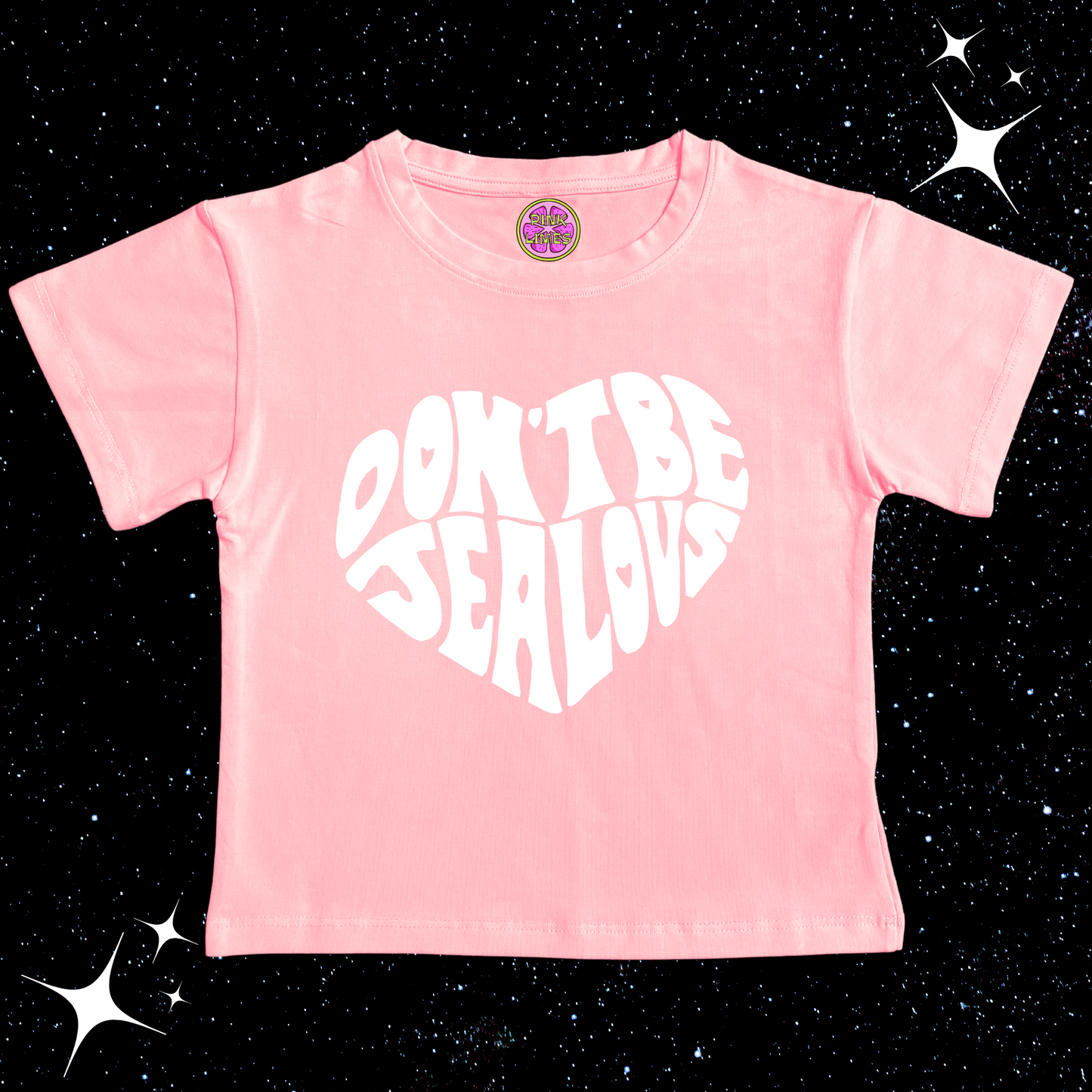 Don't Be Jealous Crop Tee Pink Shirts & Tops PinkLimes Trending Streetwear