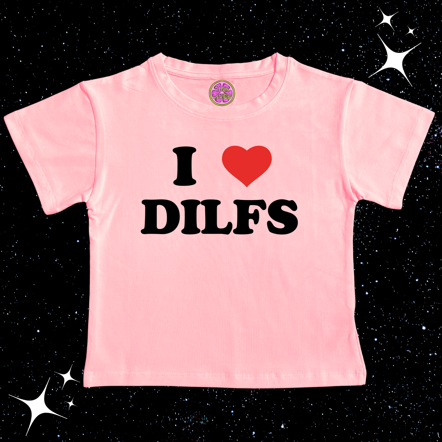 I Love DILFS Crop Tee Pink Shirts & Tops PinkLimes Trending Streetwear