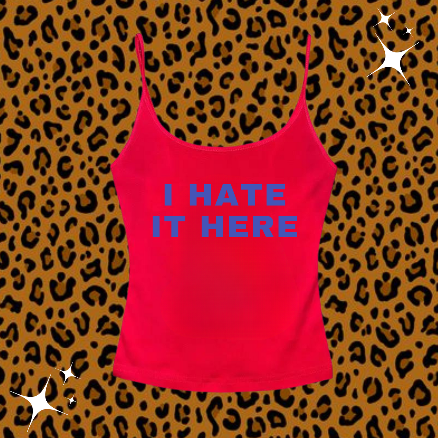 I Hate It Here Camisole Top Red Shirts & Tops PinkLimes Trending Streetwear