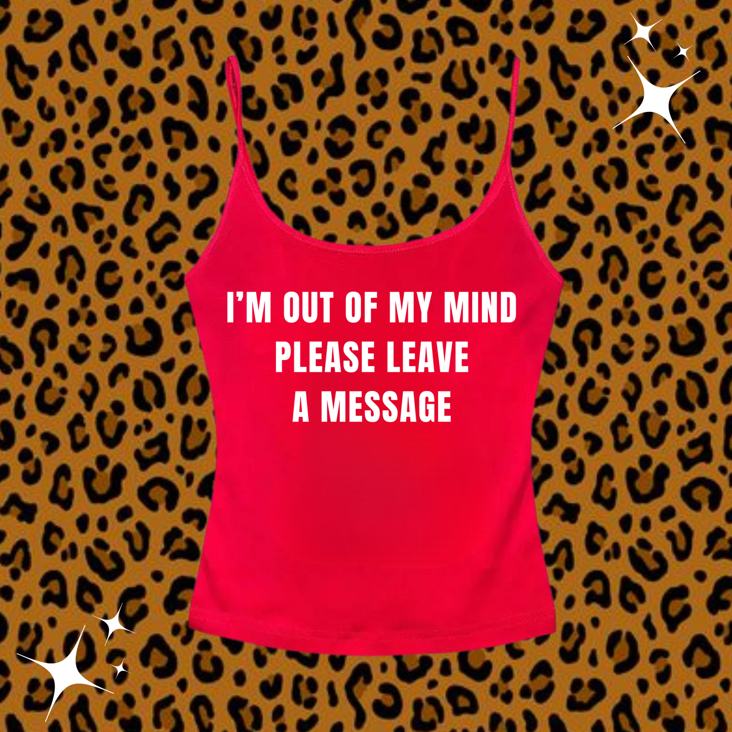 I'm Out Of My Mind Camisole Top Red Shirts & Tops PinkLimes Trending Streetwear