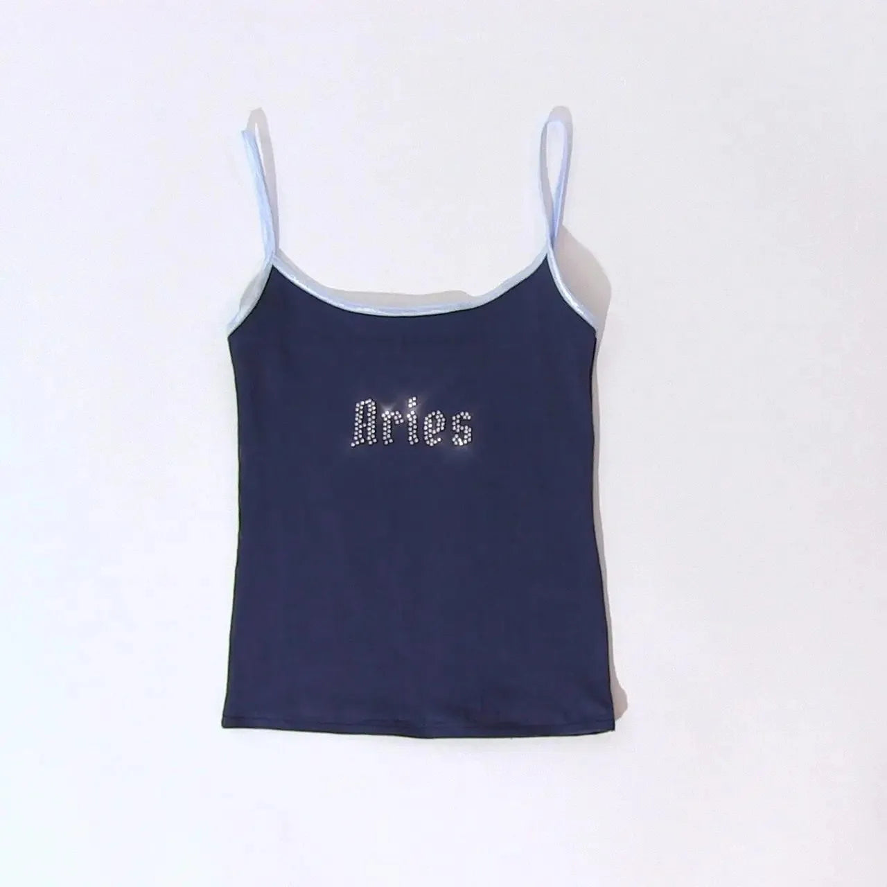 Star Sign Crop Camisole Top Blue One Size Shirts & Tops PinkLimes Trending Streetwear
