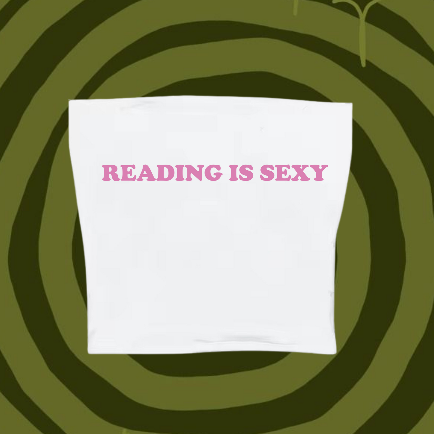 Reading Is Sexy Tube Top White Shirts & Tops PinkLimes Trending Streetwear