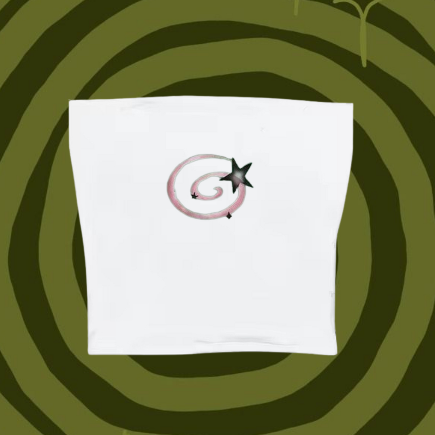 y2k Swirl Tube Top White Shirts & Tops PinkLimes Trending Streetwear