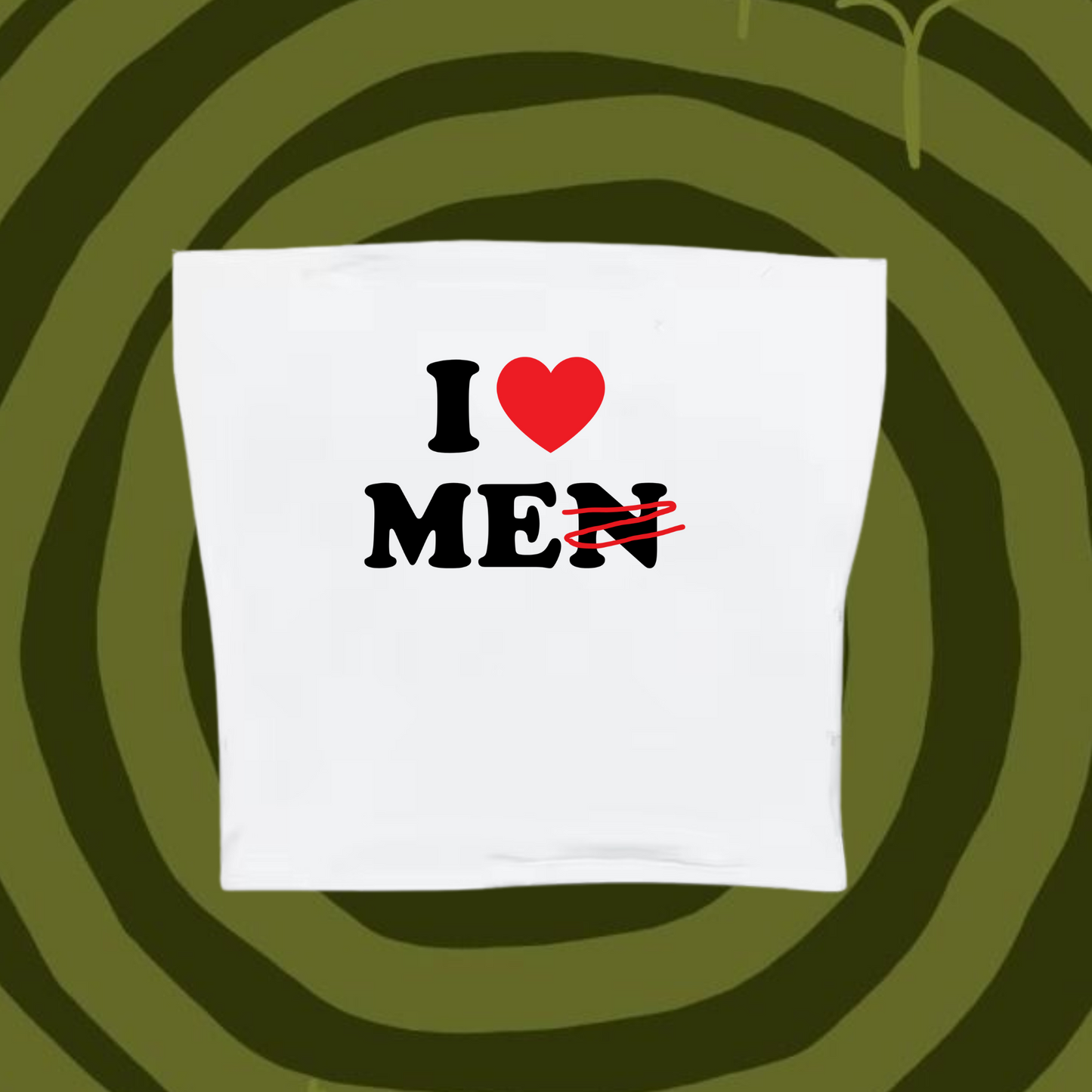 I Love Me Tube Top White Shirts & Tops PinkLimes Trending Streetwear