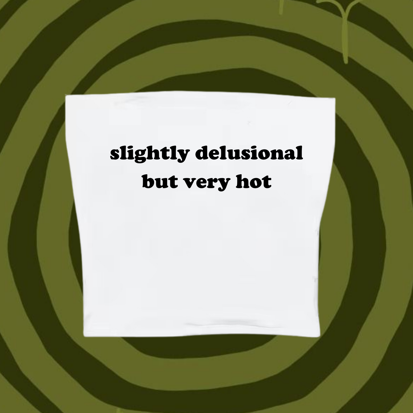 Slightly Delusional But Very Hot Tube Top White Shirts & Tops PinkLimes Trending Streetwear