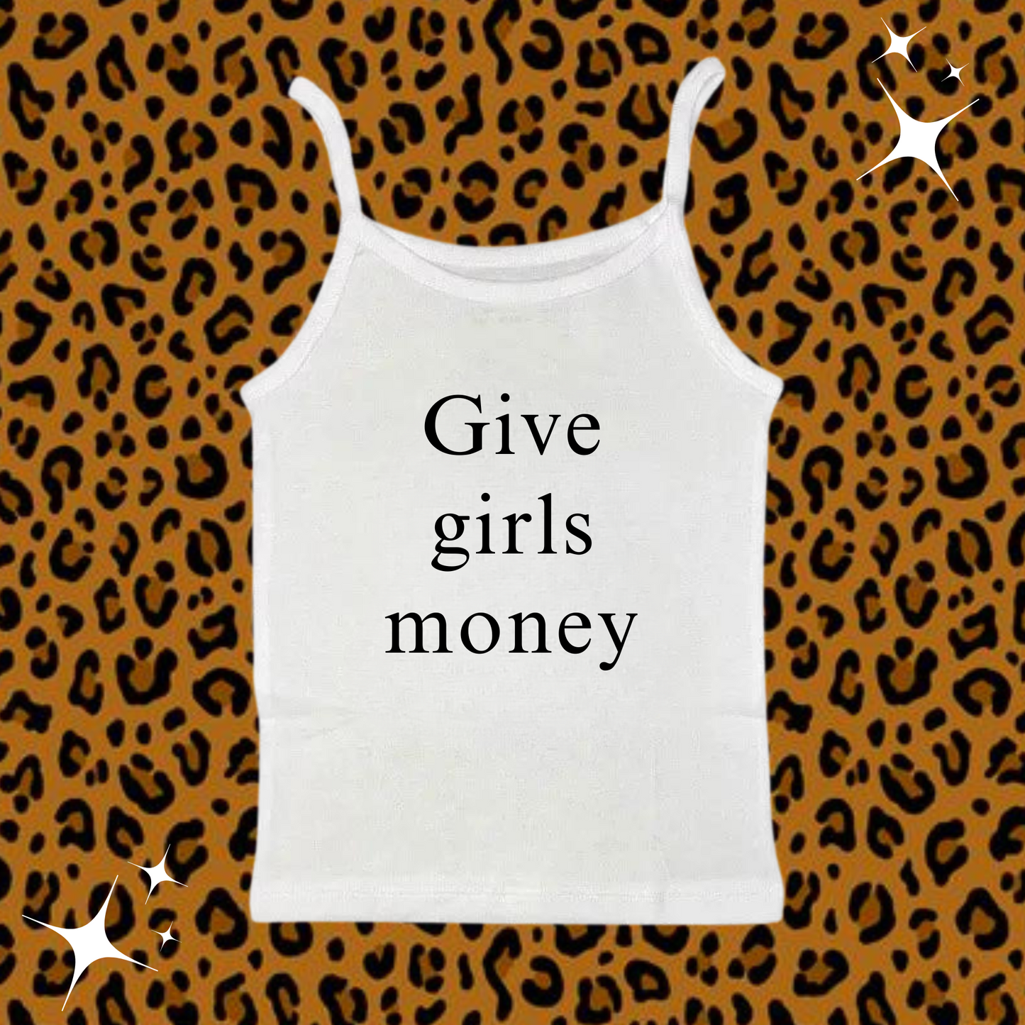 Give Girls Money Camisole Top White Shirts & Tops PinkLimes Trending Streetwear