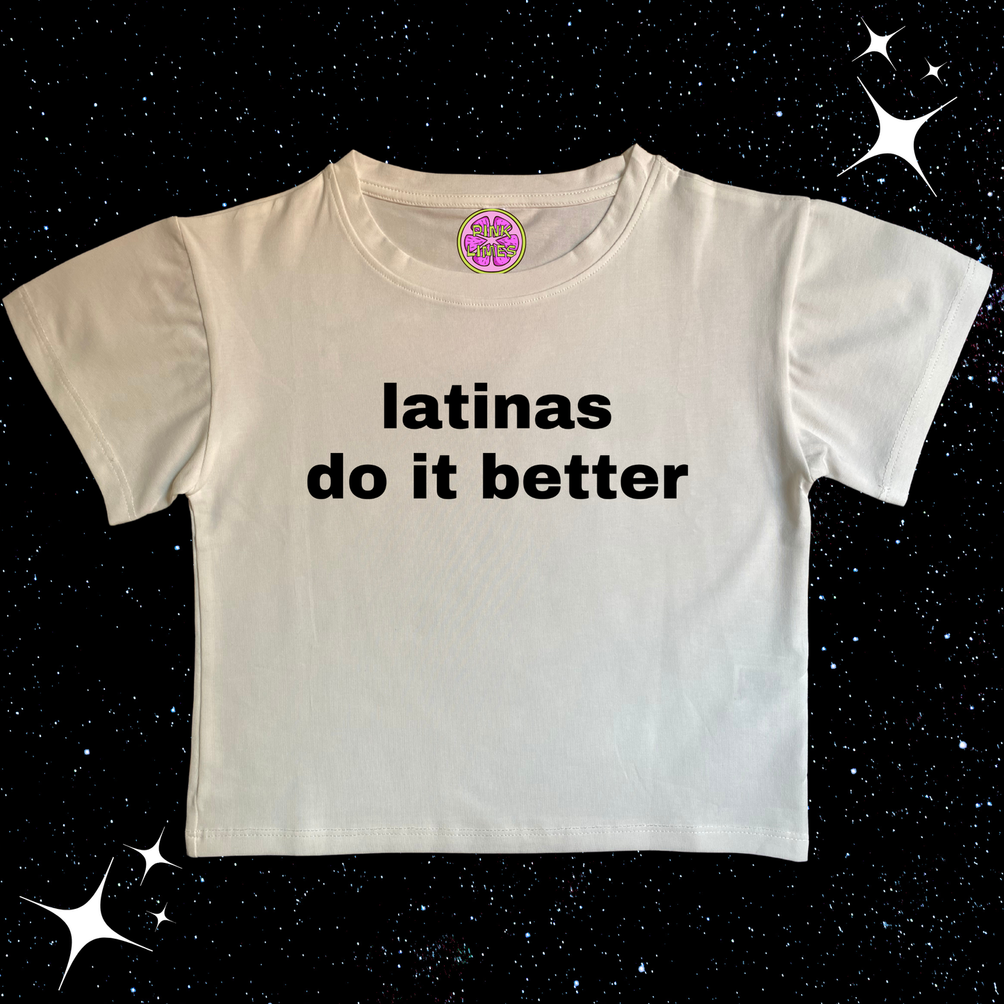 Latinas Do It Better Crop Tee White Shirts & Tops PinkLimes Trending Streetwear