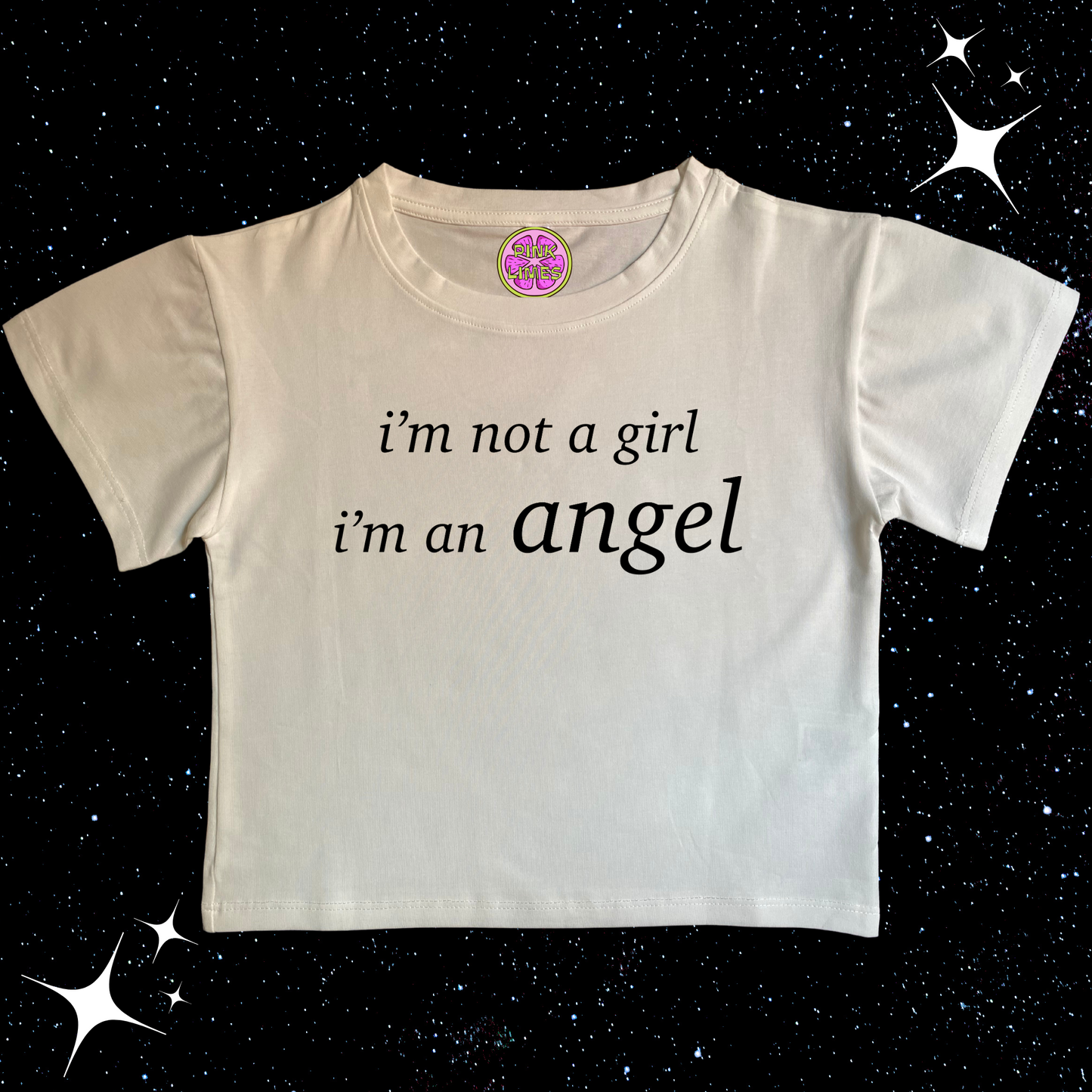 I'm An Angel Crop Tee Shirts & Tops PinkLimes Trending Streetwear