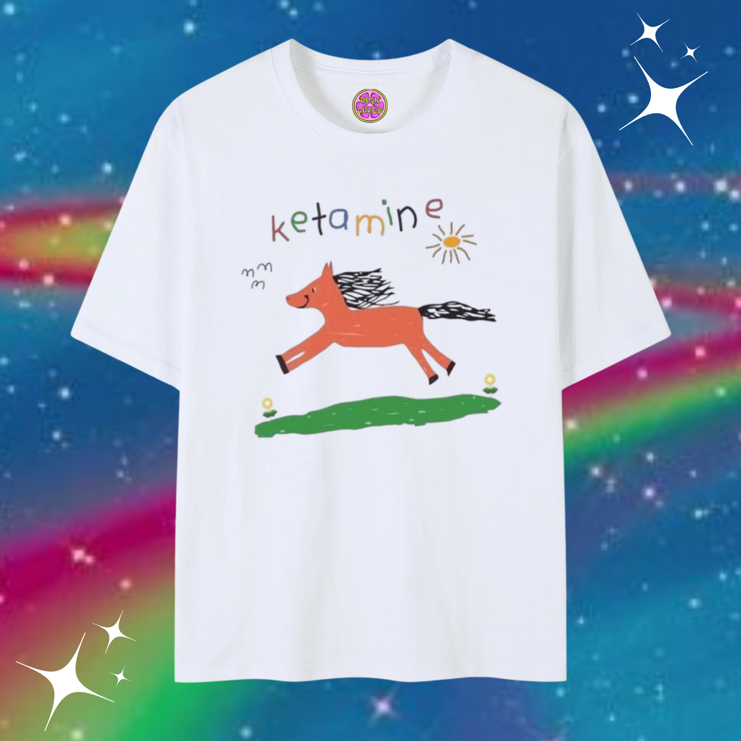 K*tamine Baggy Tee White Shirts & Tops PinkLimes Trending Streetwear