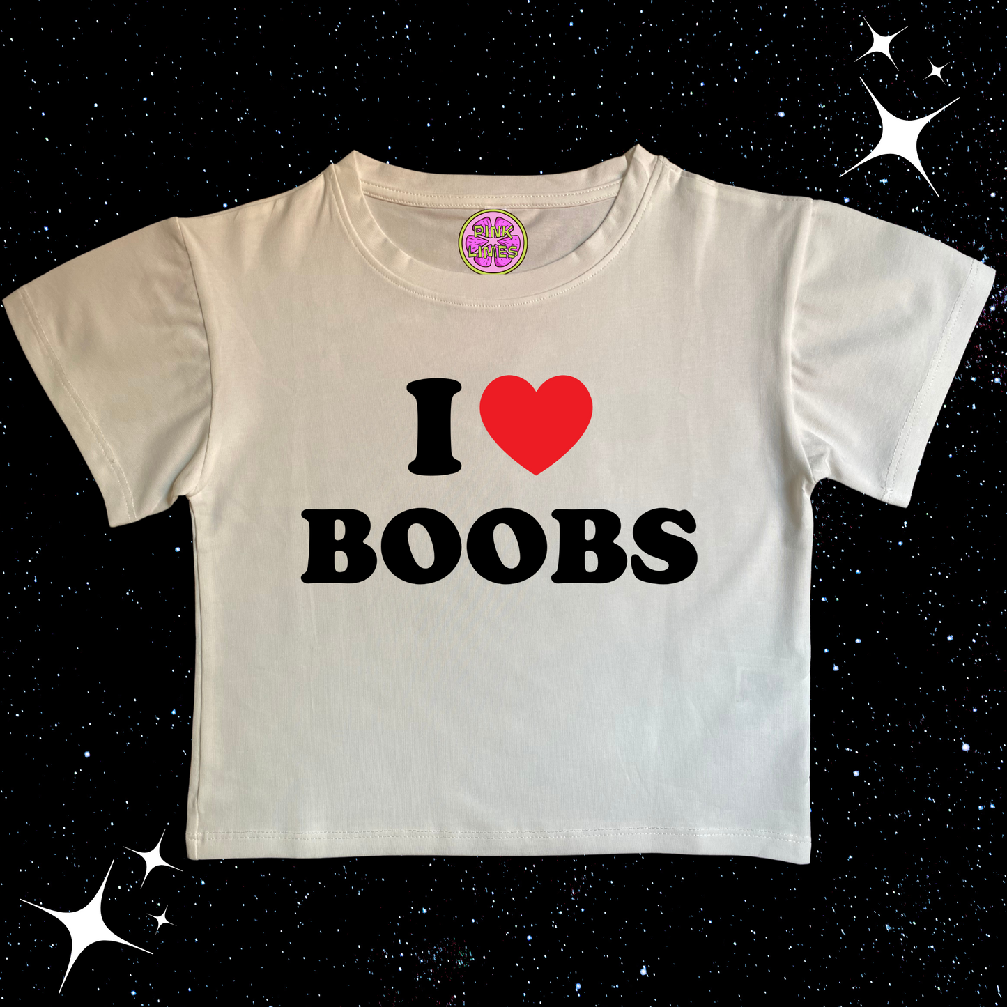 I Love B*obs Crop Tee White Shirts & Tops PinkLimes Trending Streetwear