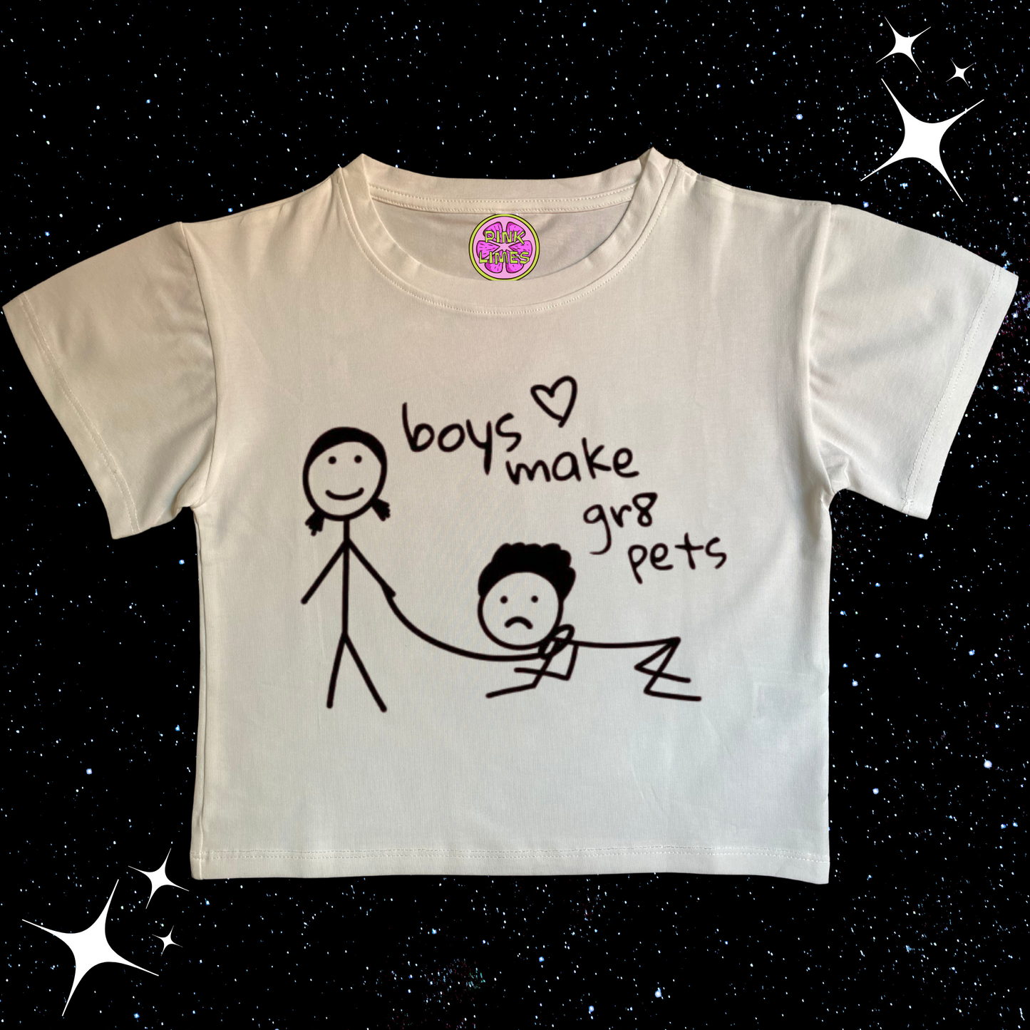 Boys Make Gr8 Pets Crop Tee White Shirts & Tops PinkLimes Trending Streetwear