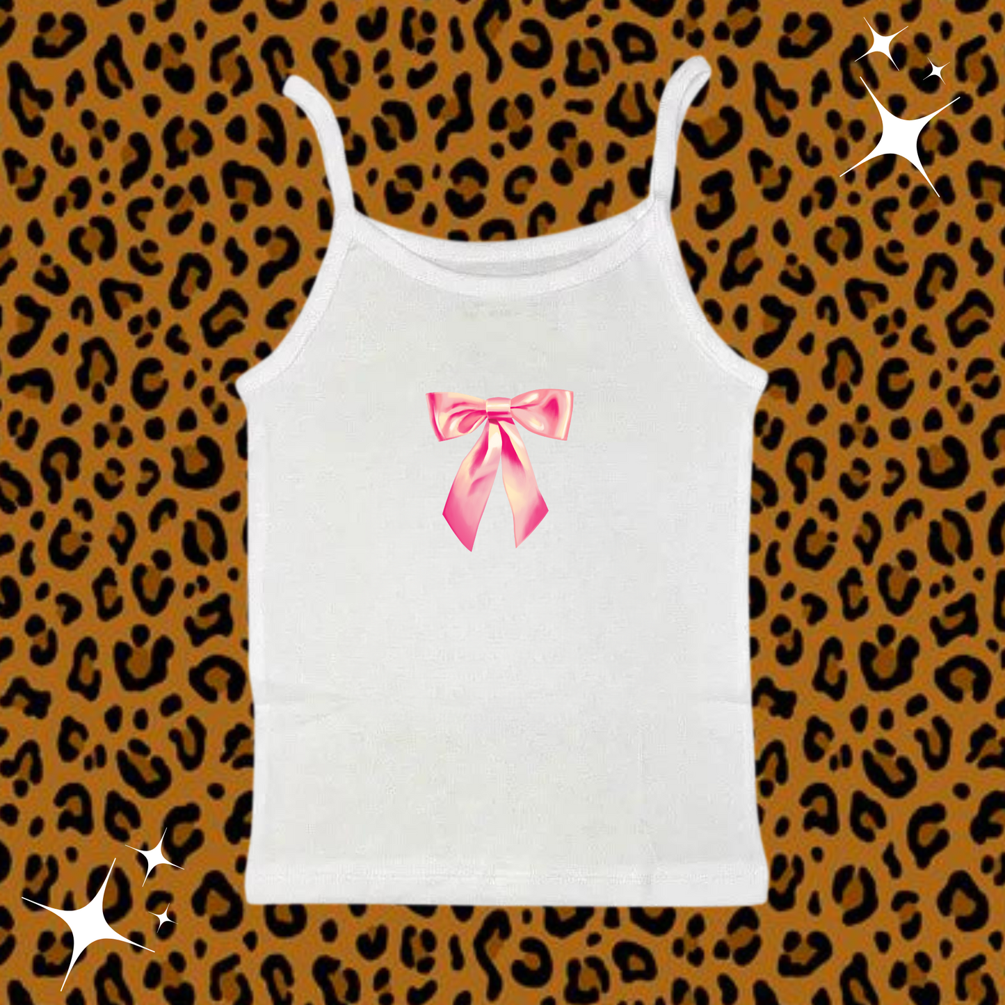 Pink Bow Camisole Top White Shirts & Tops PinkLimes Trending Streetwear