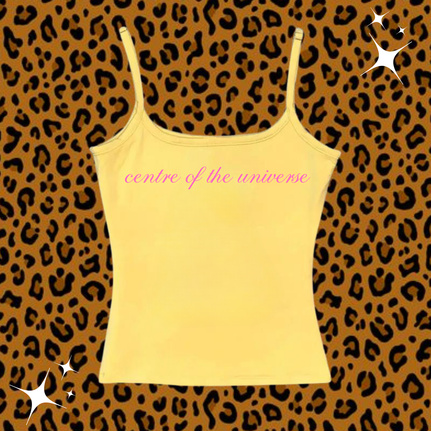Centre Of The Universe Camisole Top Yellow Shirts & Tops PinkLimes Trending Streetwear