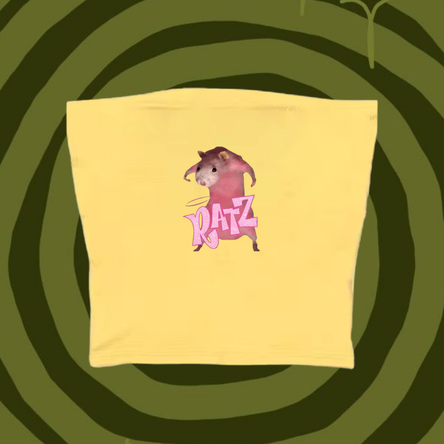 BRATZ Tube Top Yellow Shirts & Tops PinkLimes Trending Streetwear