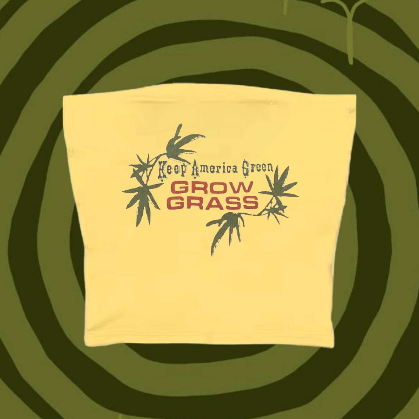Keep America Green Tube Top Yellow Shirts & Tops PinkLimes Trending Streetwear
