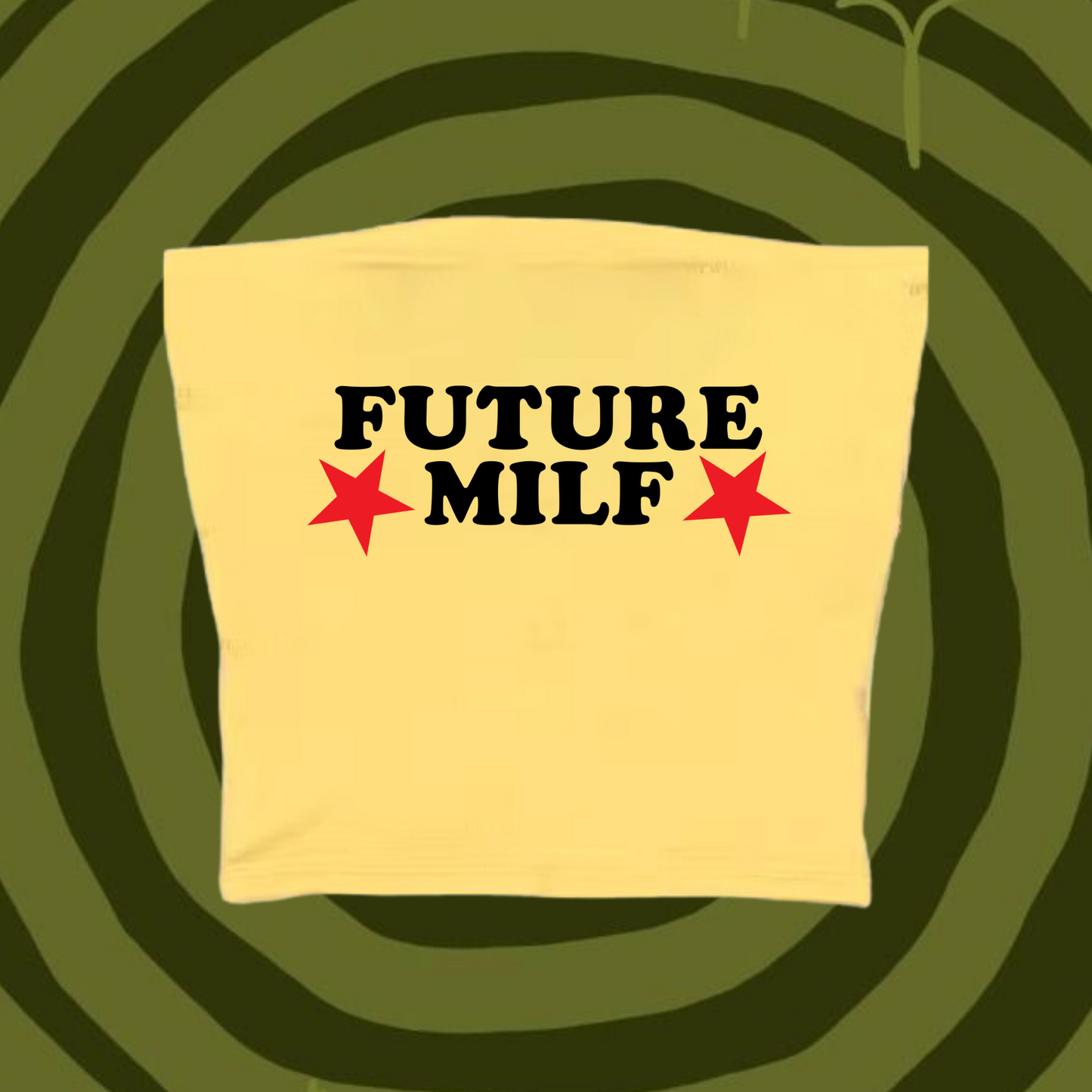 Future MILF Tube Top Yellow Shirts & Tops PinkLimes Trending Streetwear