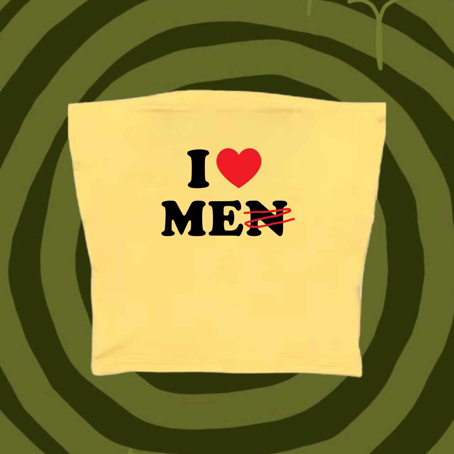 I Love Me Tube Top Yellow Shirts & Tops PinkLimes Trending Streetwear