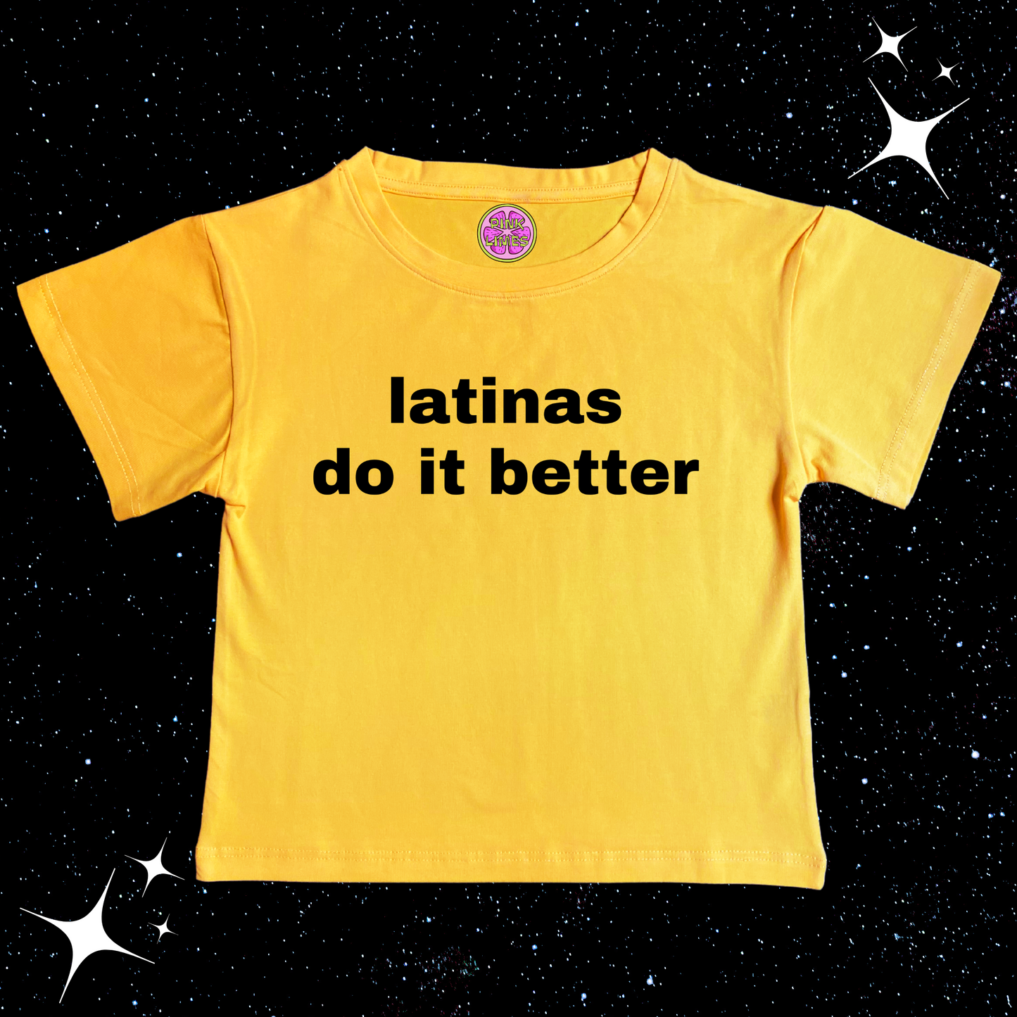 Latinas Do It Better Crop Tee Yellow Shirts & Tops PinkLimes Trending Streetwear