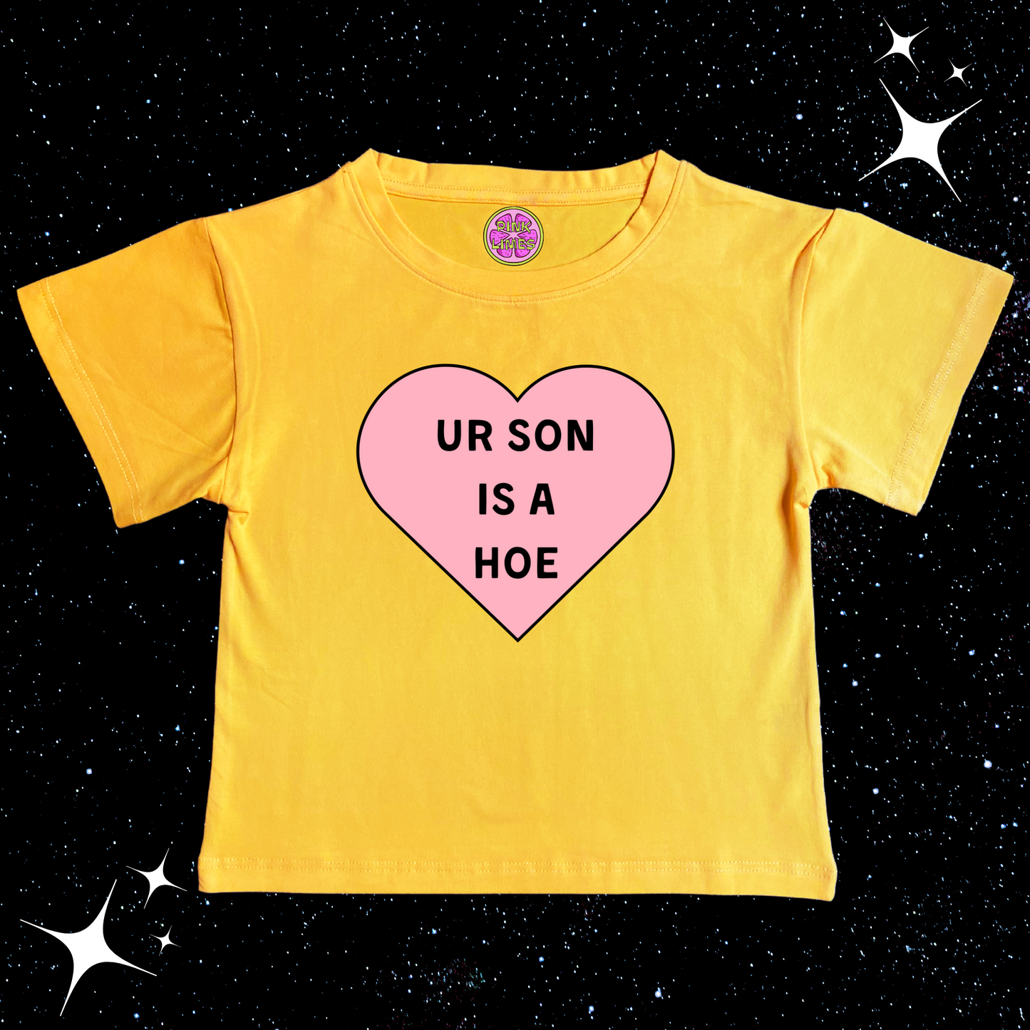 Ur Son Is A H*e Crop Tee Yellow Shirts & Tops PinkLimes Trending Streetwear