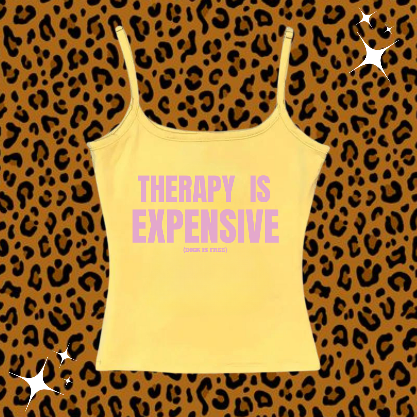 Therapy Is Expensive Camisole Top Yellow Shirts & Tops PinkLimes Trending Streetwear