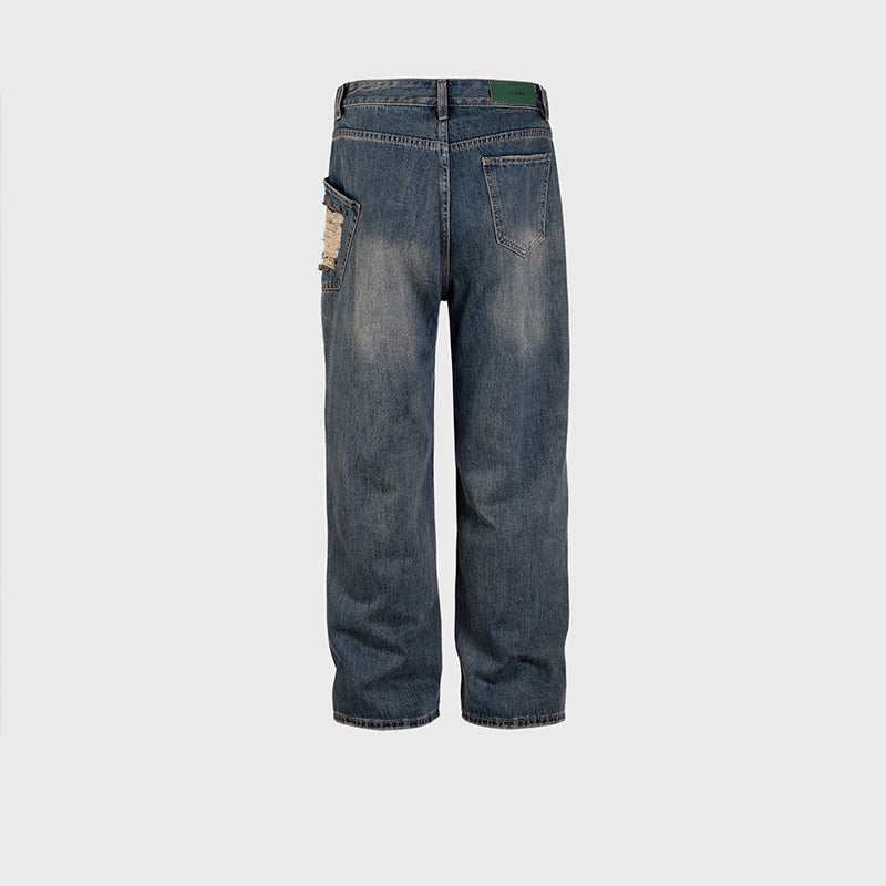 Urban Ripped Straight Jeans PinkLimes Trending Streetwear