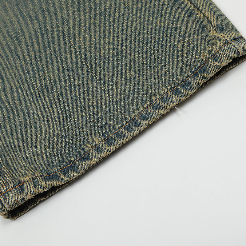 Straight-legged Washed Denim Jeans PinkLimes Trending Streetwear