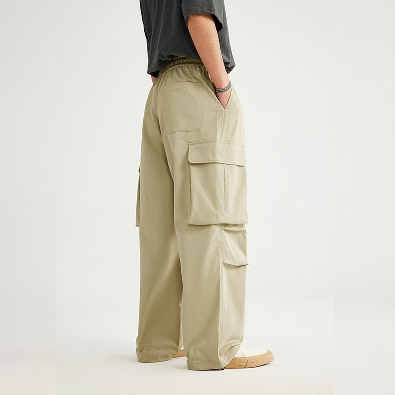 Herringbone Parachute Wide Leg Cargo Pants PinkLimes Trending Streetwear