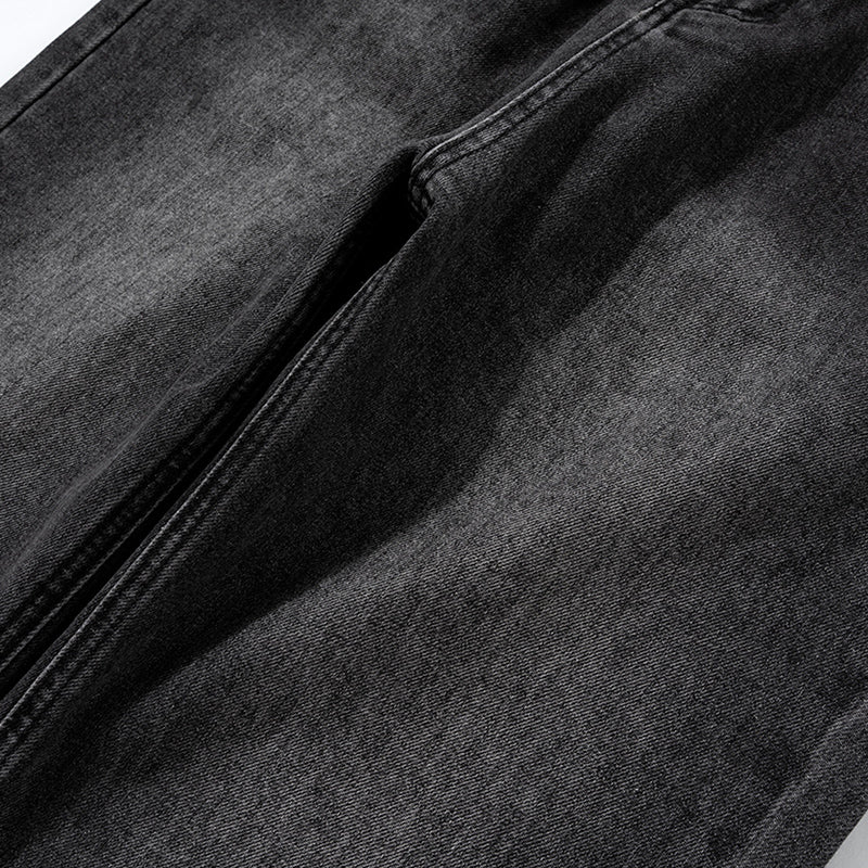 Black Washed Straight-Leg Jeans PinkLimes Trending Streetwear