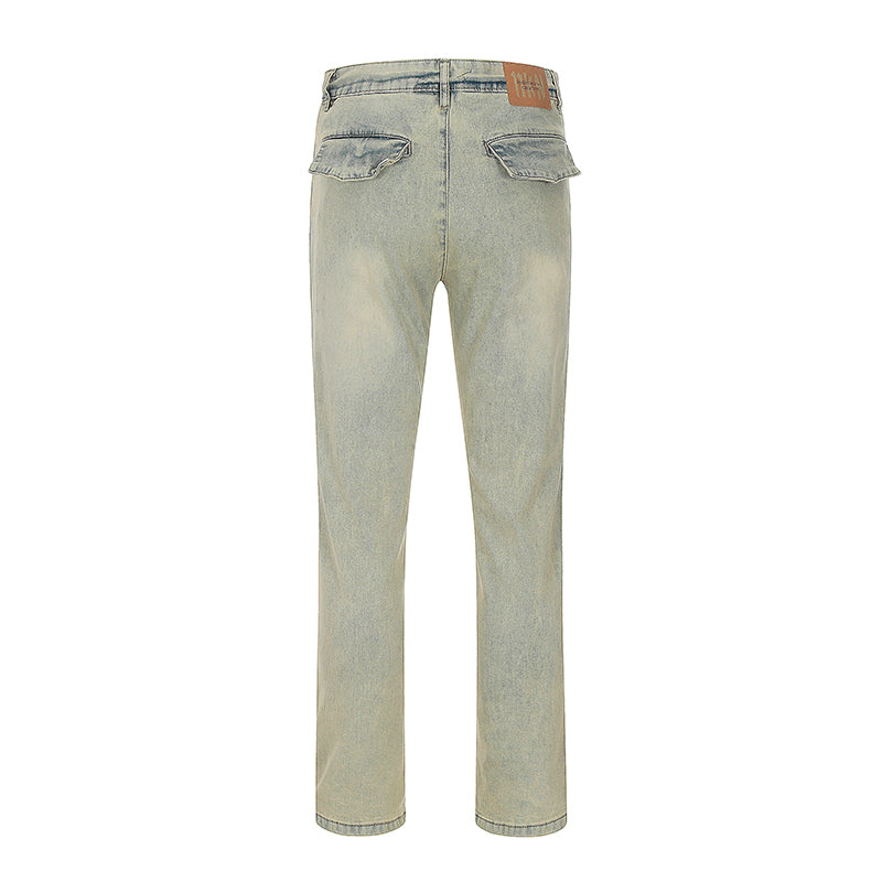 Khaki Washed Jeans PinkLimes Trending Streetwear